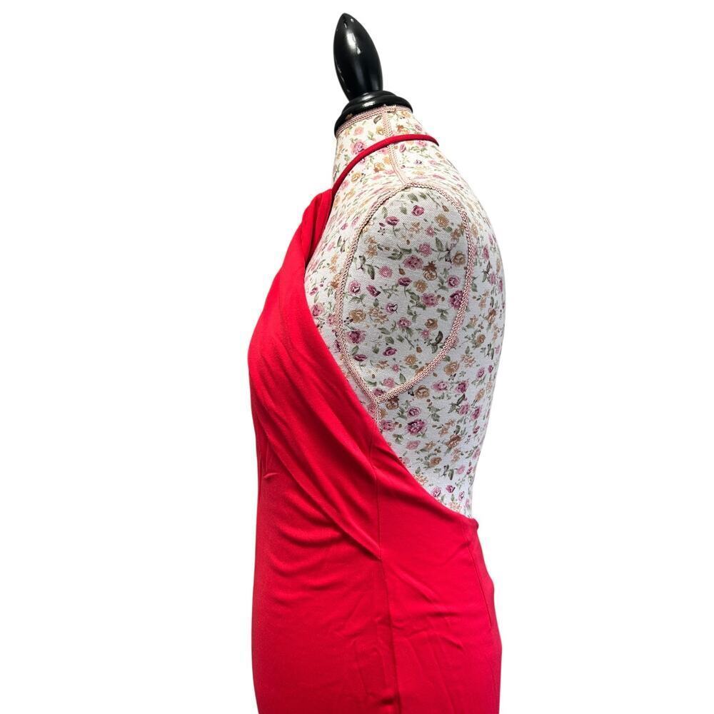 NWT Lovers Friends Rosa Gown Red Cutout Keyhole Halter Dress Floor Length Large - Picture 6 of 11